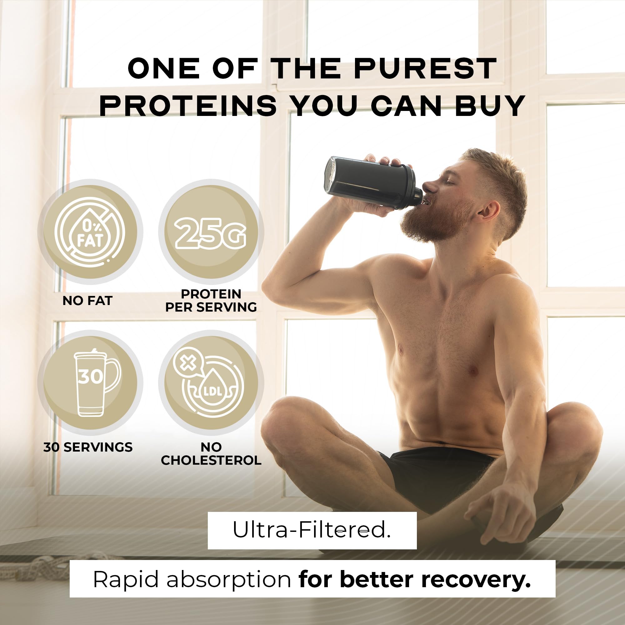 Muscle Feast whey isolate scoop for precise macro-friendly measurements.