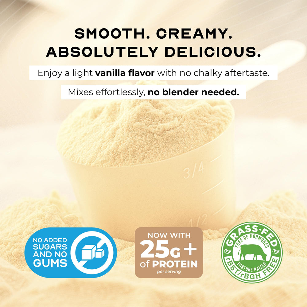 Muscle Feast vanilla whey isolate close-up of label and quality cues