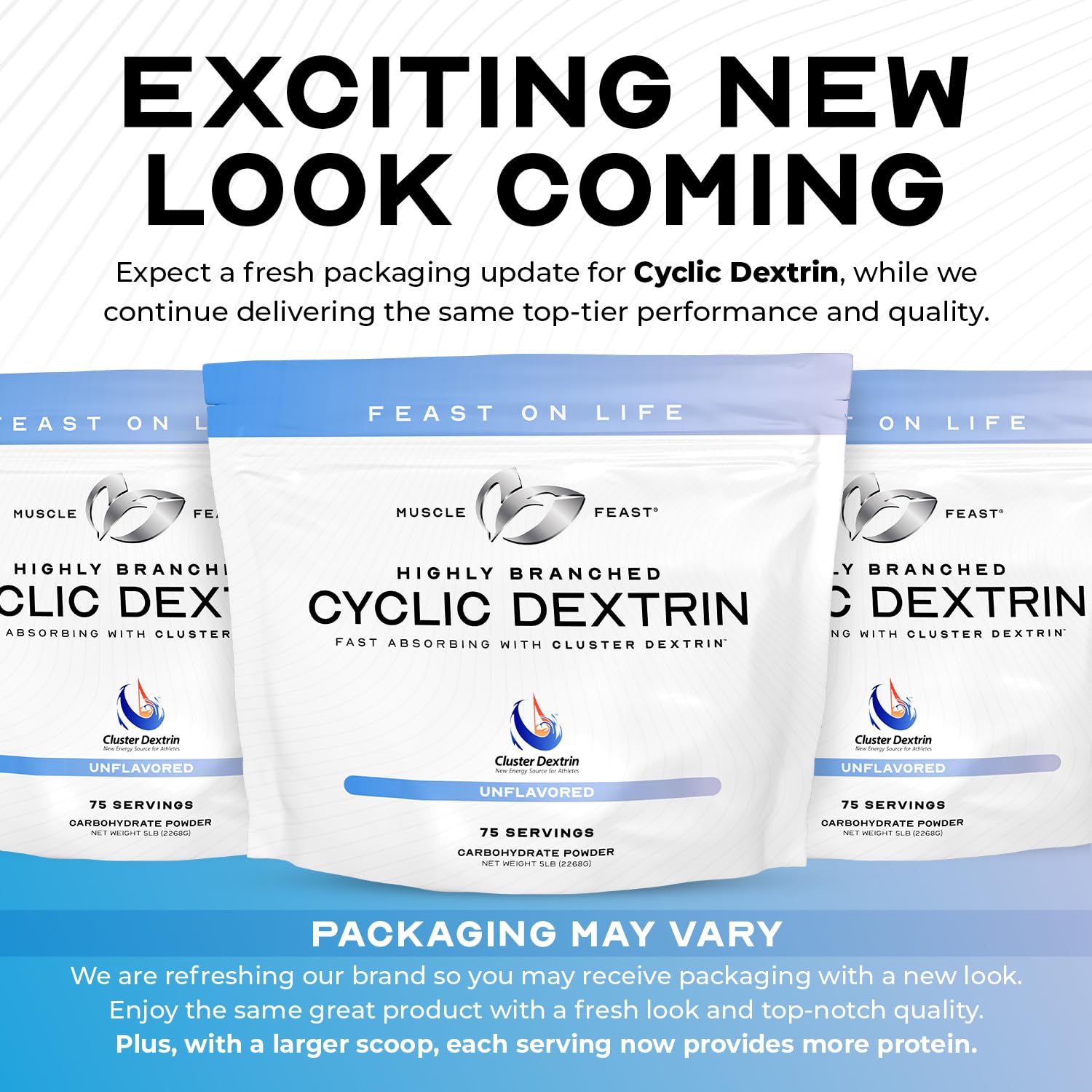 Muscle Feast HBCD jar label emphasizing clean, all-natural ingredients.