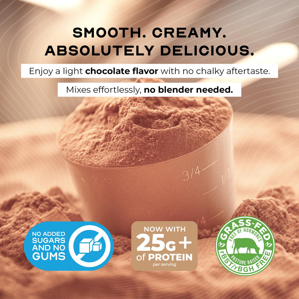 Muscle Feast stevia-sweetened whey bottle highlights natural sweetness.