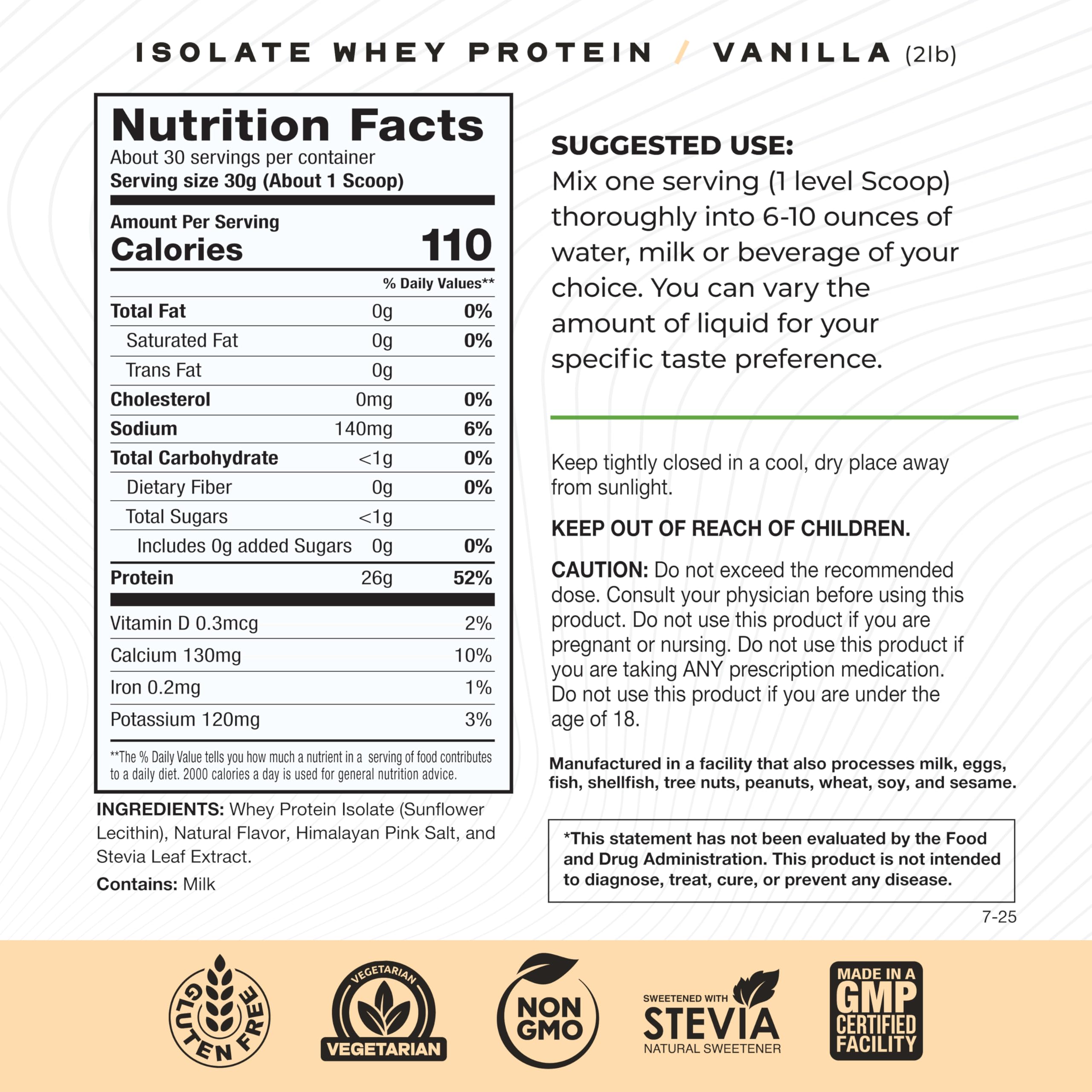 Muscle Feast vanilla whey isolate in a shaker for quick mixability