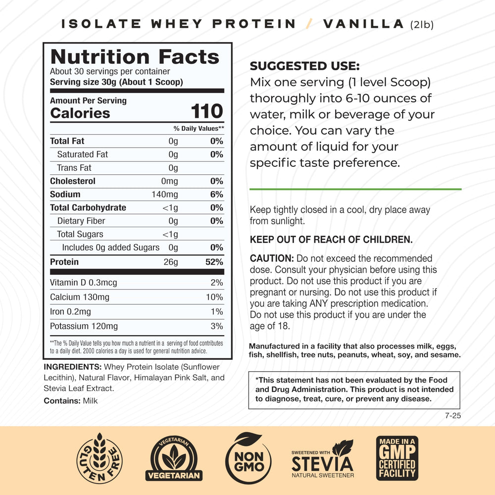 Muscle Feast vanilla whey isolate in a shaker for quick mixability