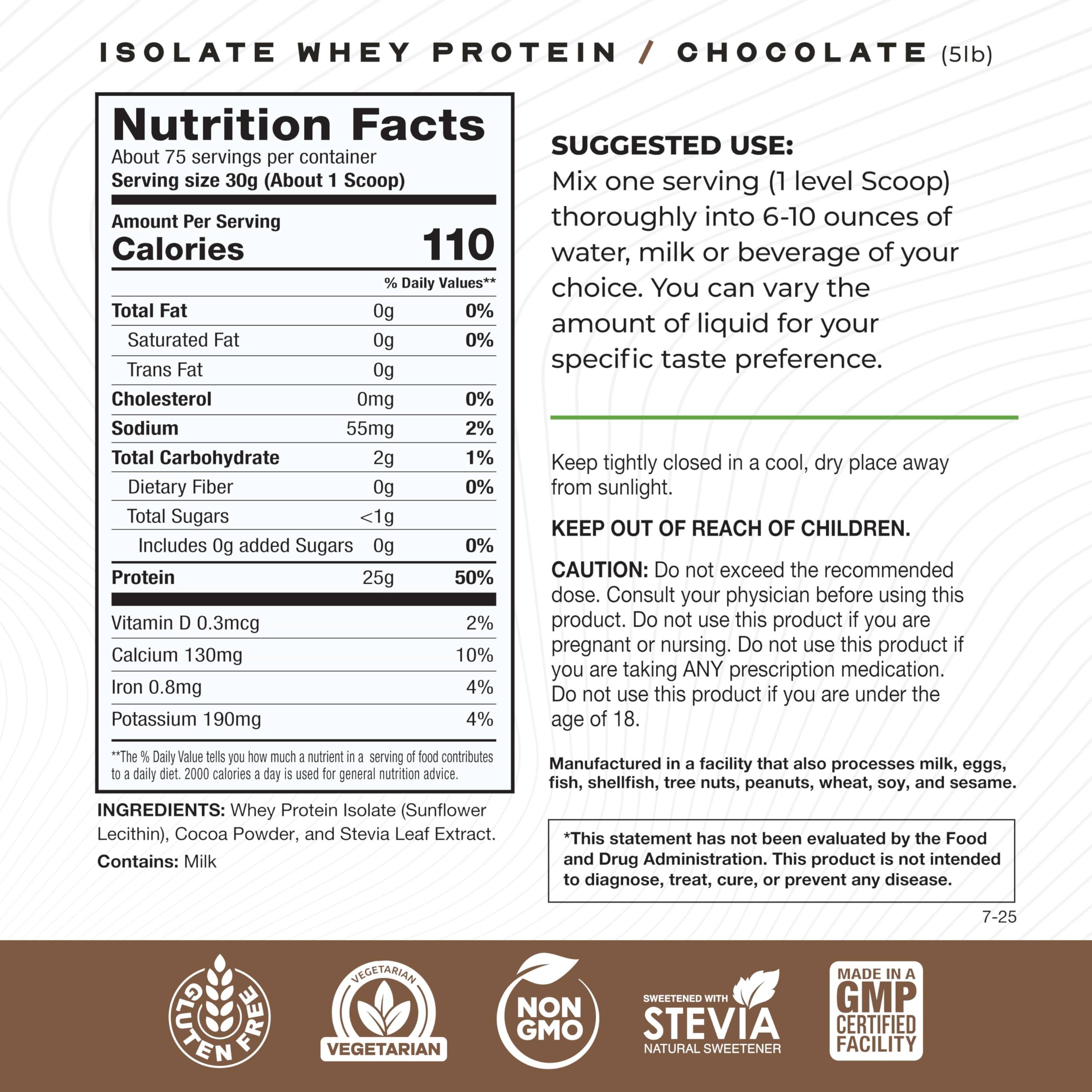 Muscle Feast whey isolate powder scoop close-up showing smooth mixing.