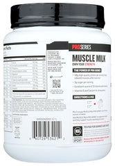 Closeup of Muscle Milk Pro Series 50 label showing vitamins and minerals.
