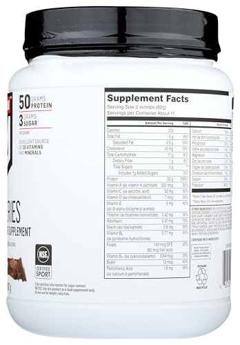 USA origin logo closeup on Muscle Milk packaging.