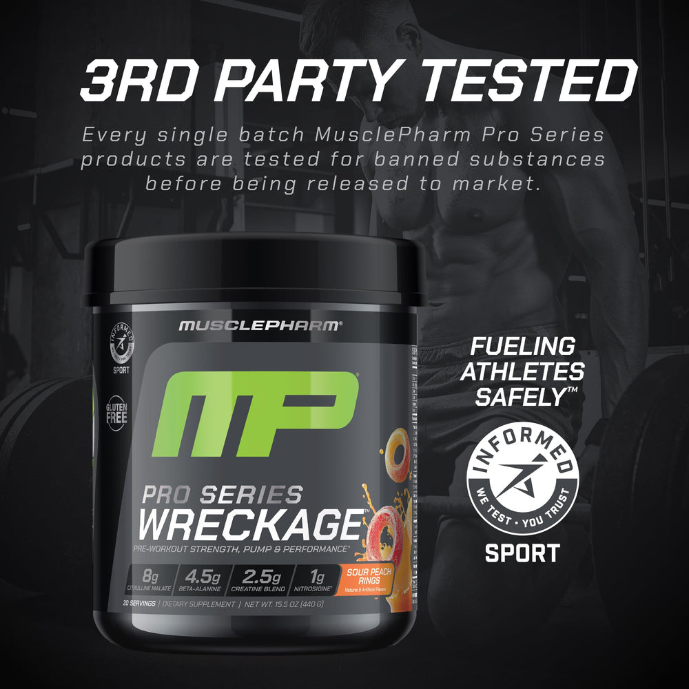Muscle Pharm Pro Series WRECKAGE powder dissolving in water demonstrates flavor release