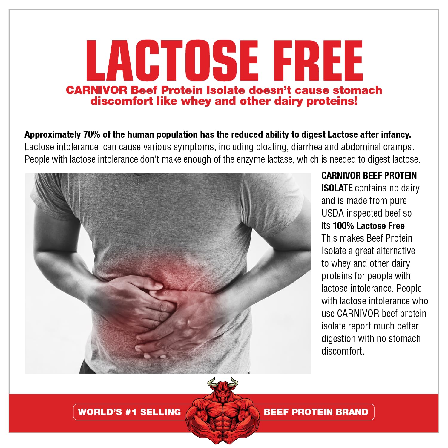 MuscleMeds Carnivor Mass beef protein closeup emphasizes fast-absorption amino acids.