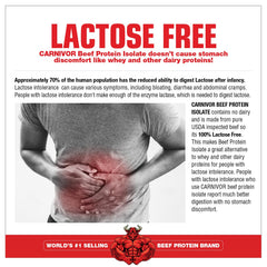 MuscleMeds Carnivor Mass beef protein closeup emphasizes fast-absorption amino acids.