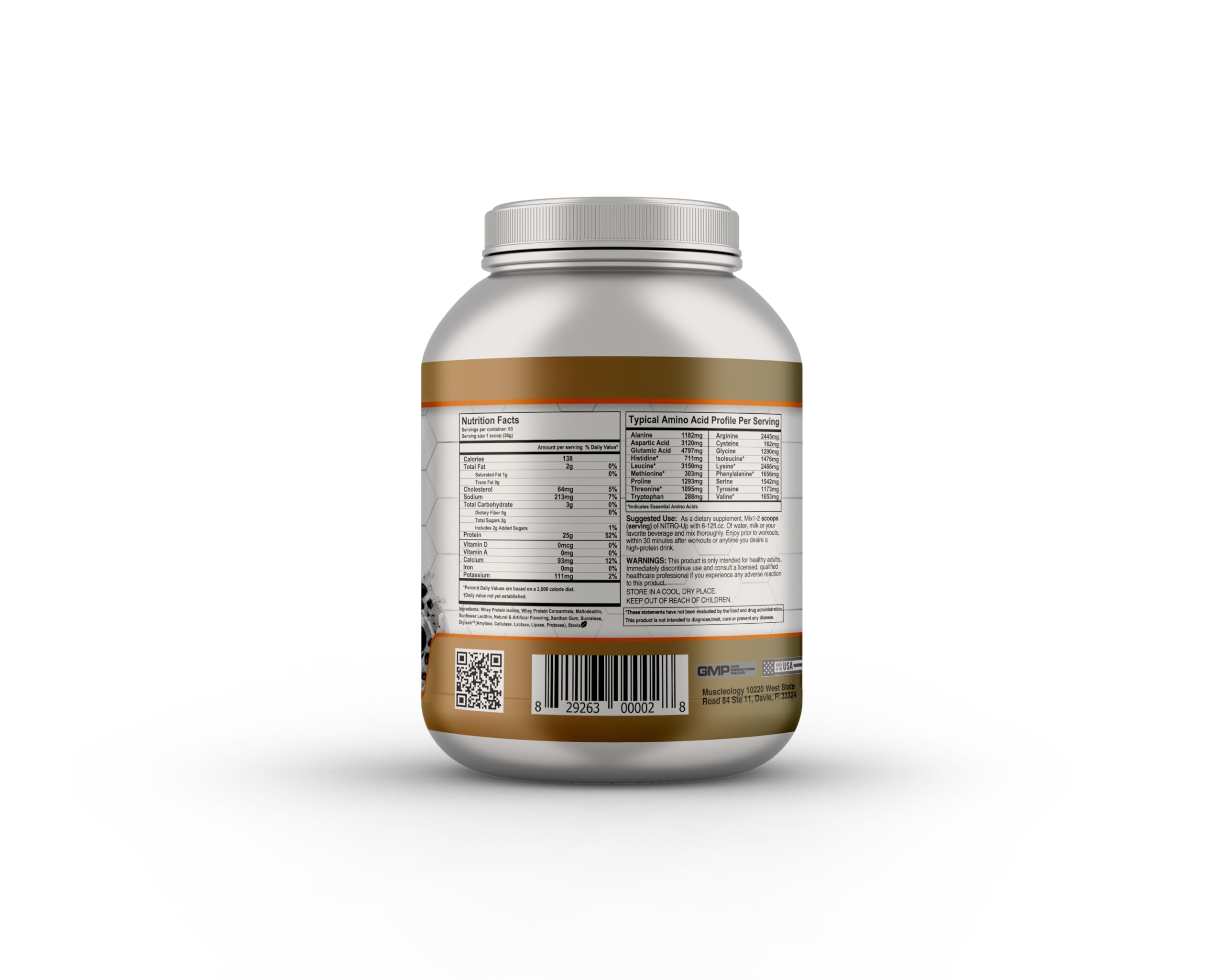 MUSCLEOLOGY Nitro-Up scoop-dispense showing easy serving and portion control.