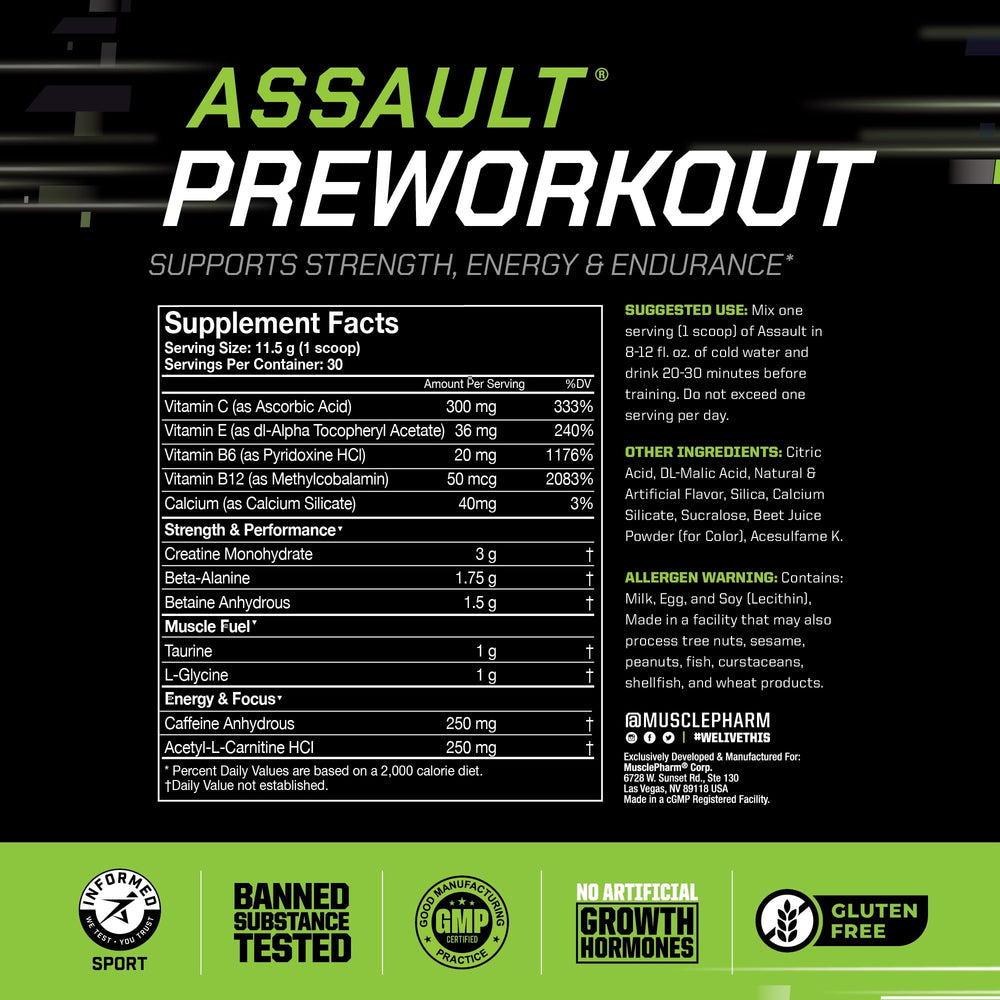 Athlete preparing to train with MusclePharm Assault for enhanced focus and endurance.