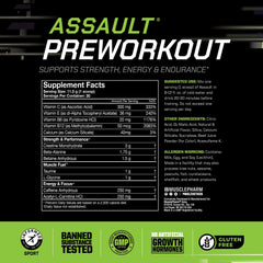 Athlete preparing to train with MusclePharm Assault for enhanced focus and endurance.