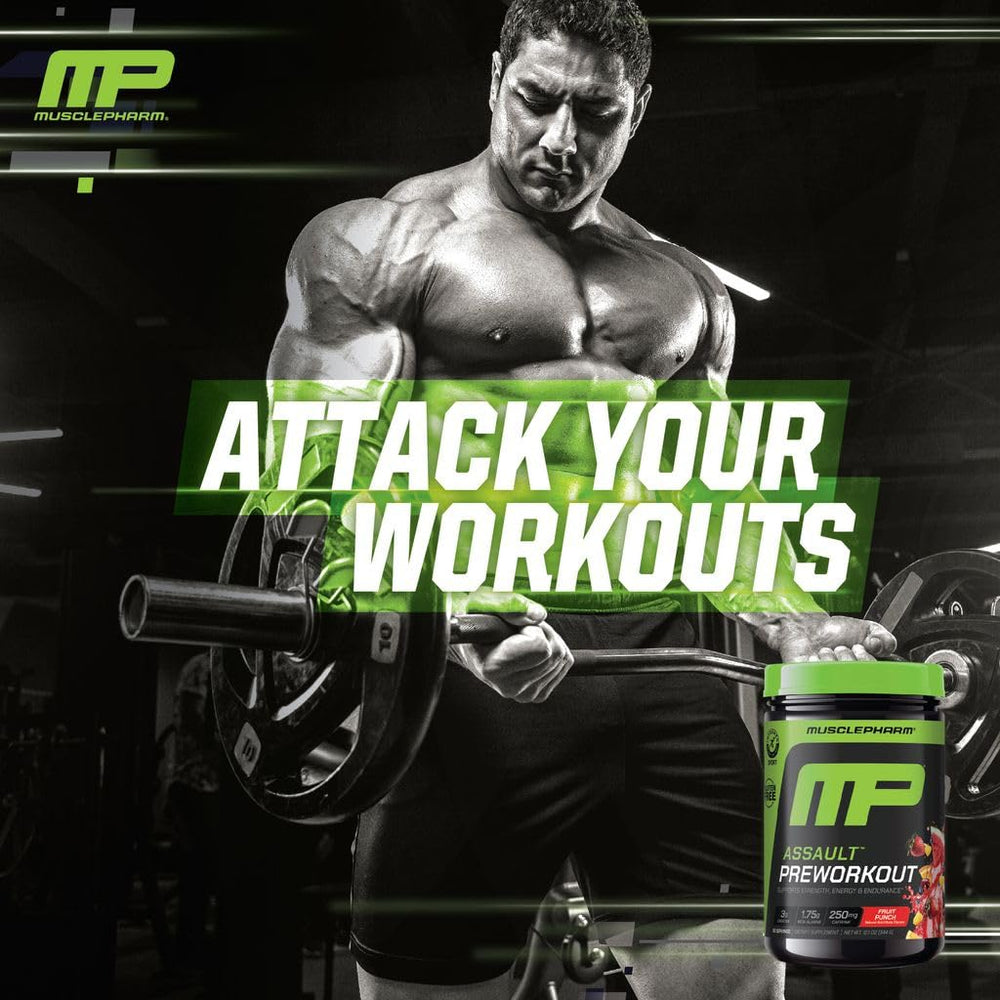 MusclePharm Assault beta-alanine powder indicates endurance support