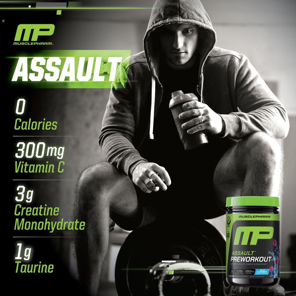 MusclePharm Assault creatine monohydrate supports training strength