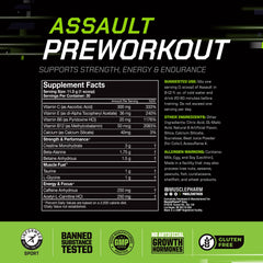 MusclePharm Assault glass with mixed drink supports focused training