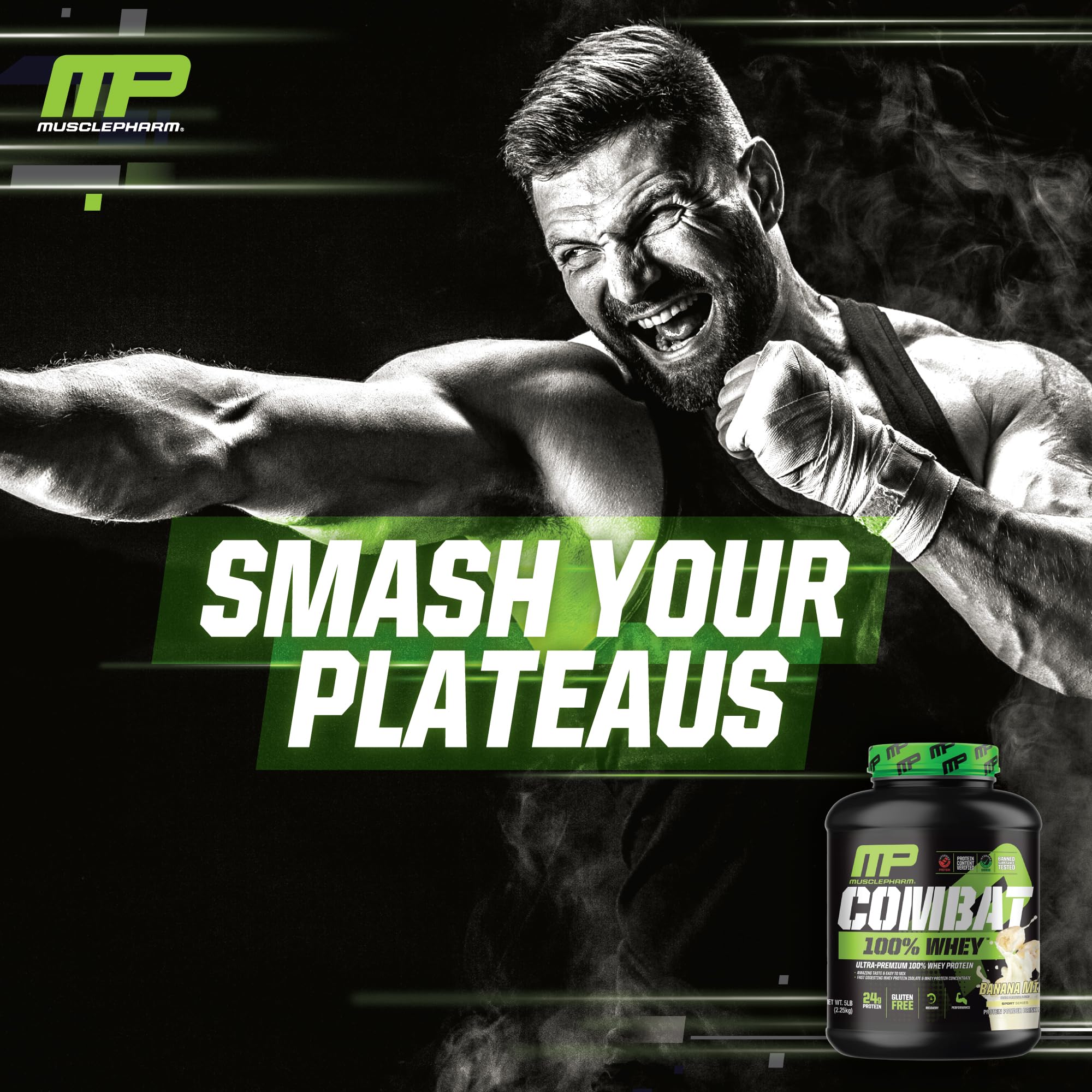 MusclePharm Combat 100% Whey Informed-Choice certification seal