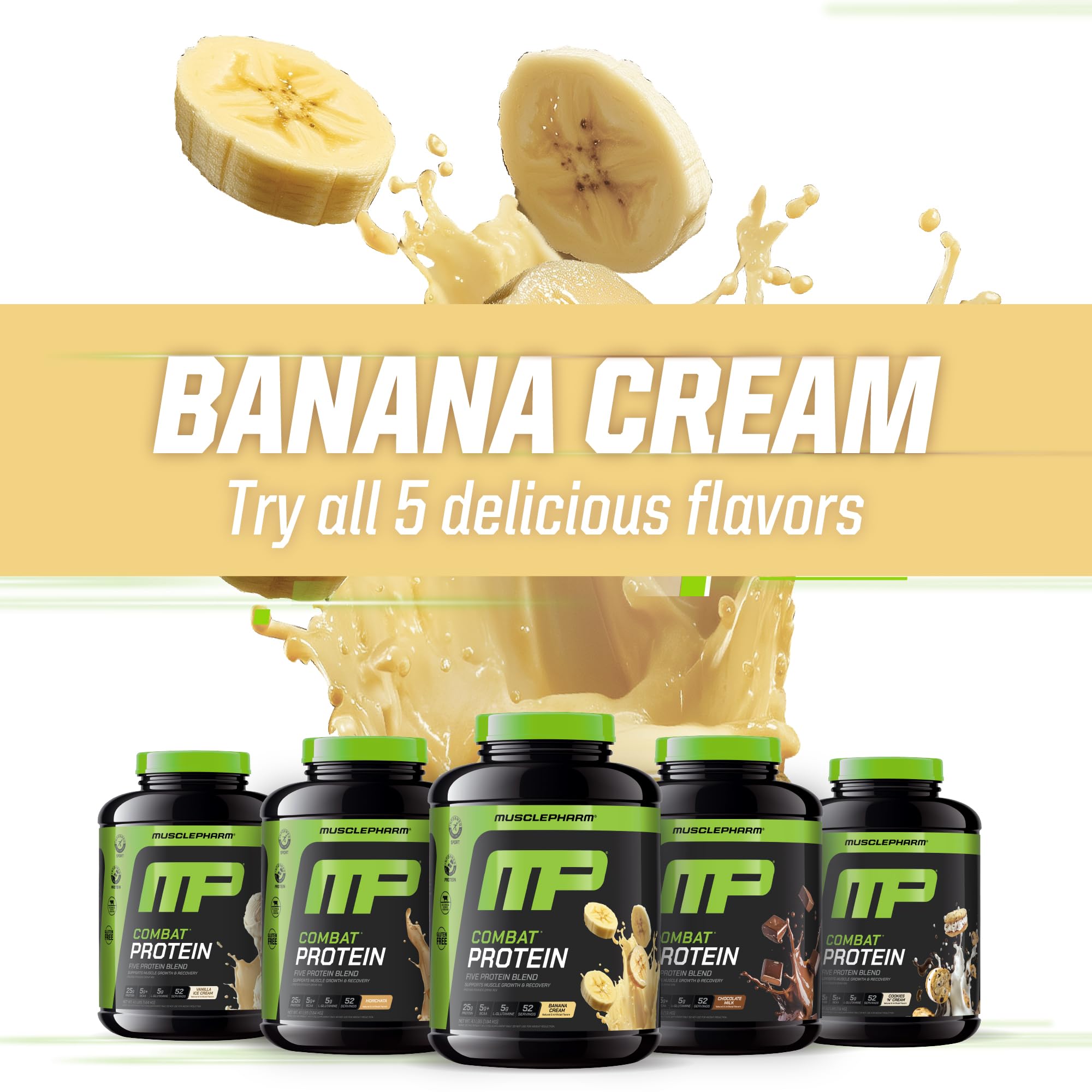 MusclePharm Combat Protein Jar emphasizes gluten-free formula for dietary needs