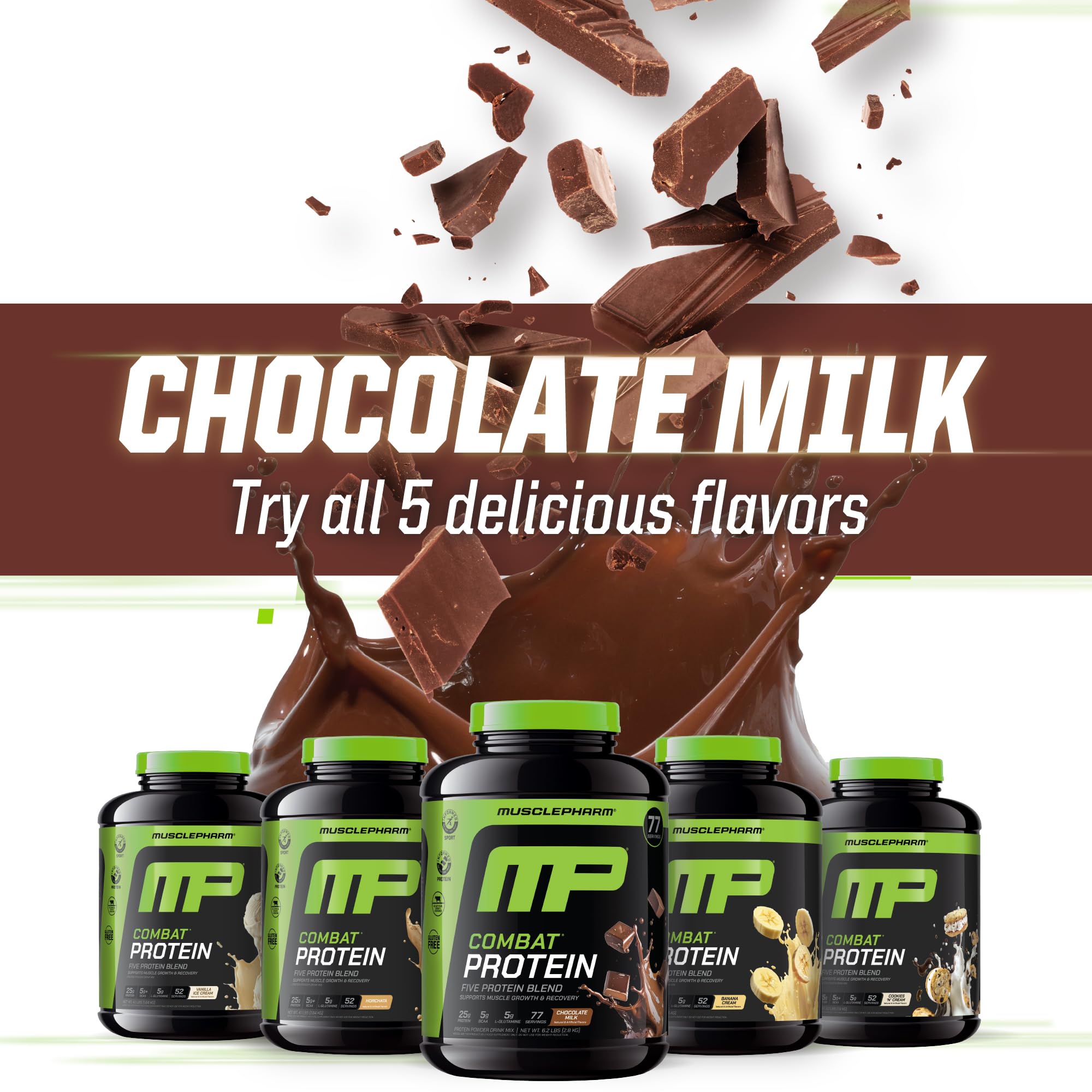 Athlete mixing Combat Protein Powder in shaker before training