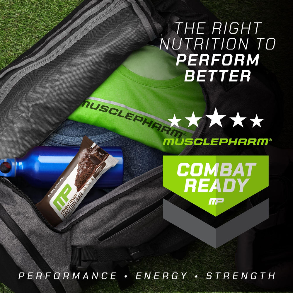 MusclePharm Combat Ready bar at 250 calories per serving