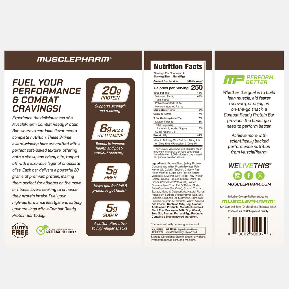 MusclePharm Combat Ready bar for athletes on the go
