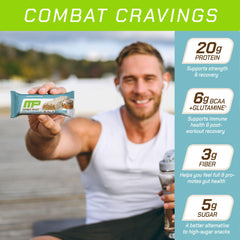 MusclePharm Combat Ready Cinnamon Roll texture soft baked with a crisp bite.