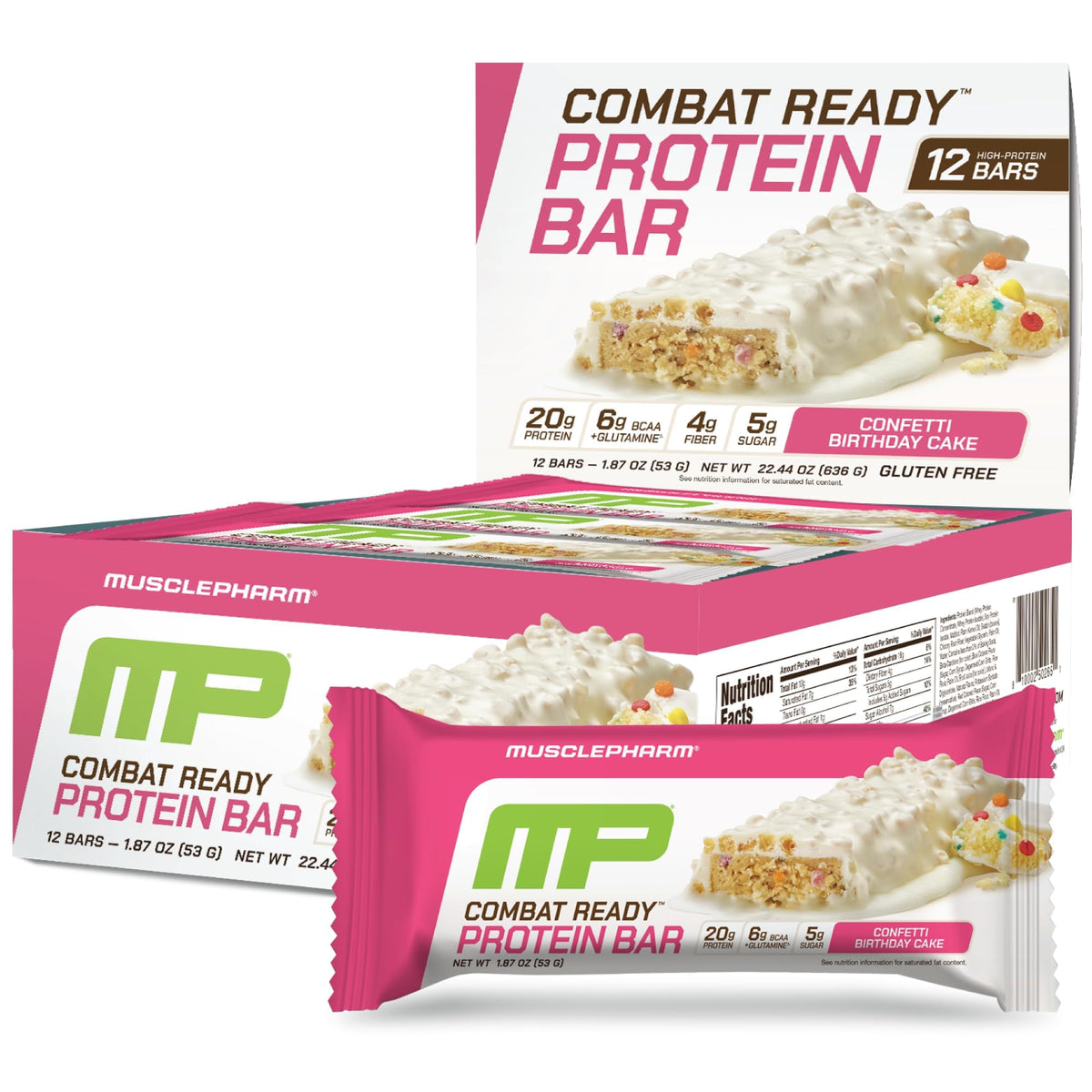 MusclePharm Combat Ready box with branding, a great on-the-go protein option.