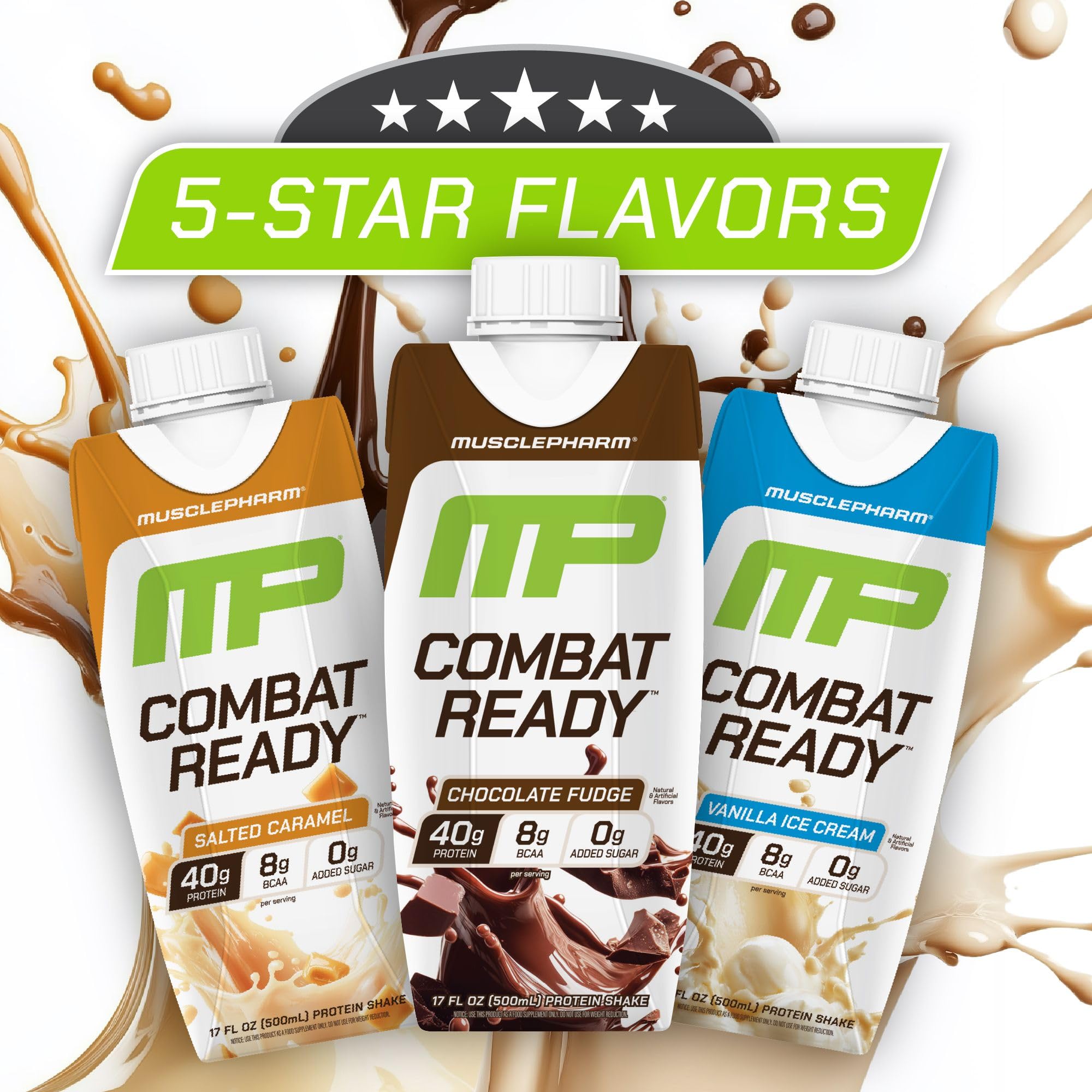 MusclePharm Combat Ready no added sugar label for clean fueling