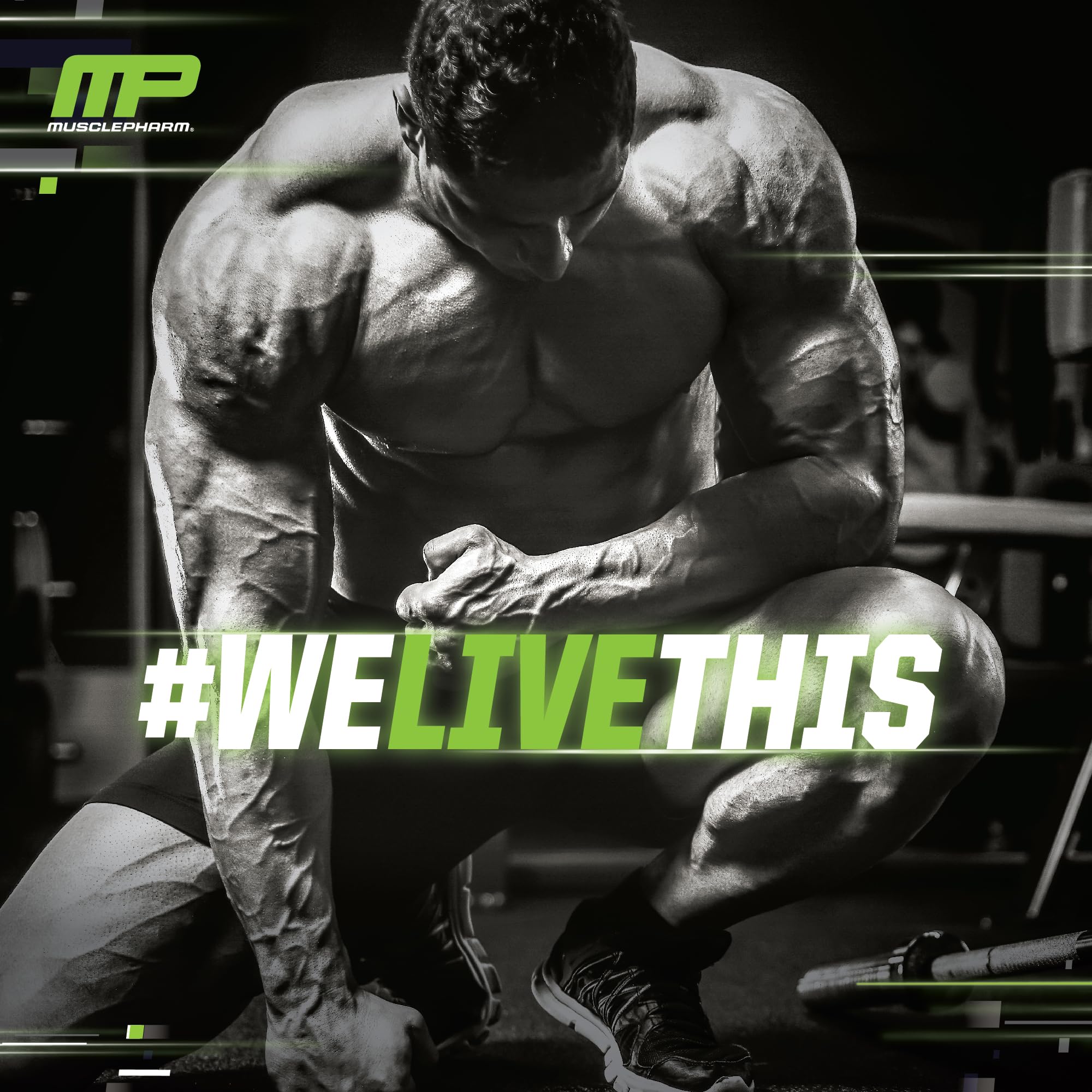 MusclePharm Combat Whey Strawberry Cream nutrition facts panel highlights protein content