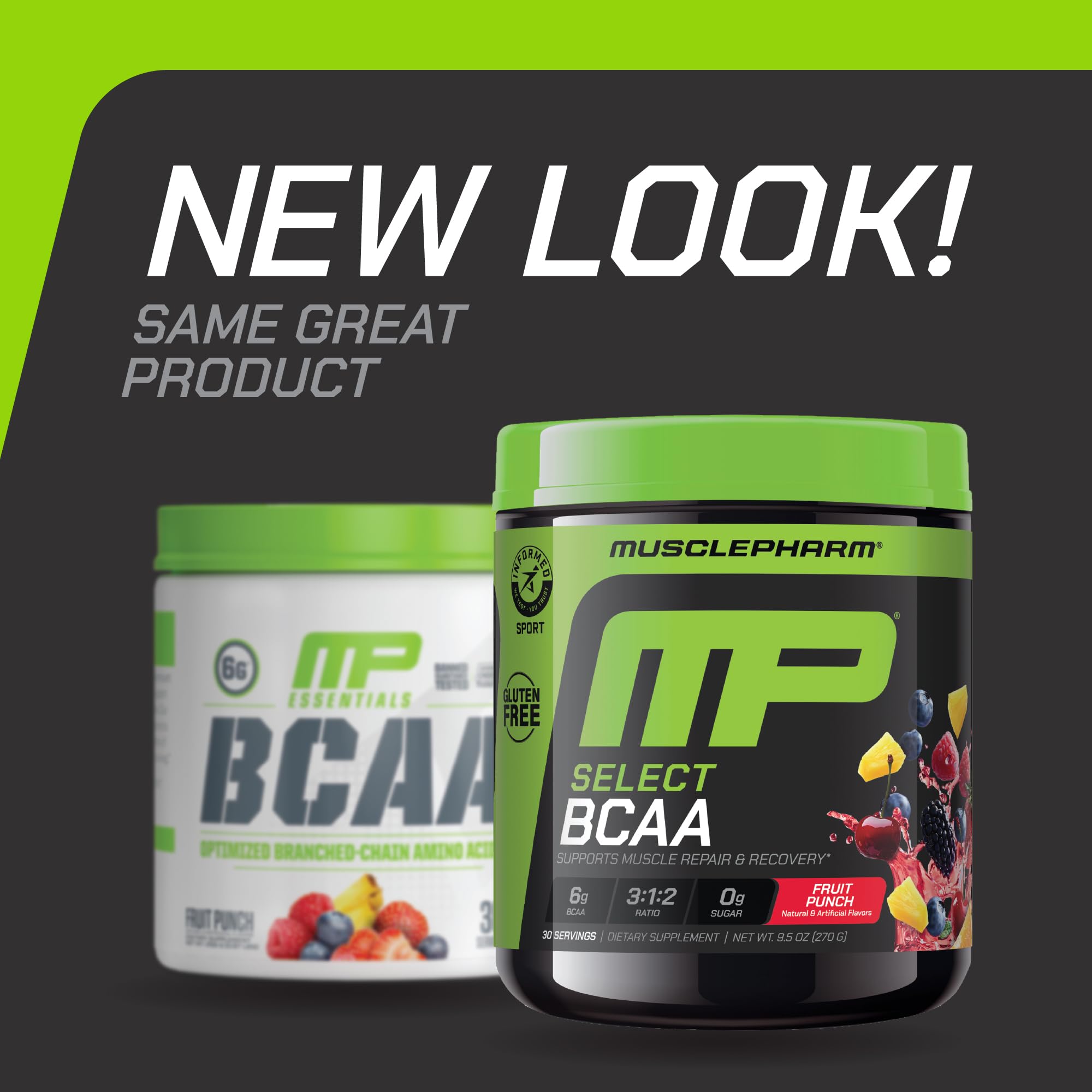 MusclePharm Essentials BCAA Powder being poured into water for energy