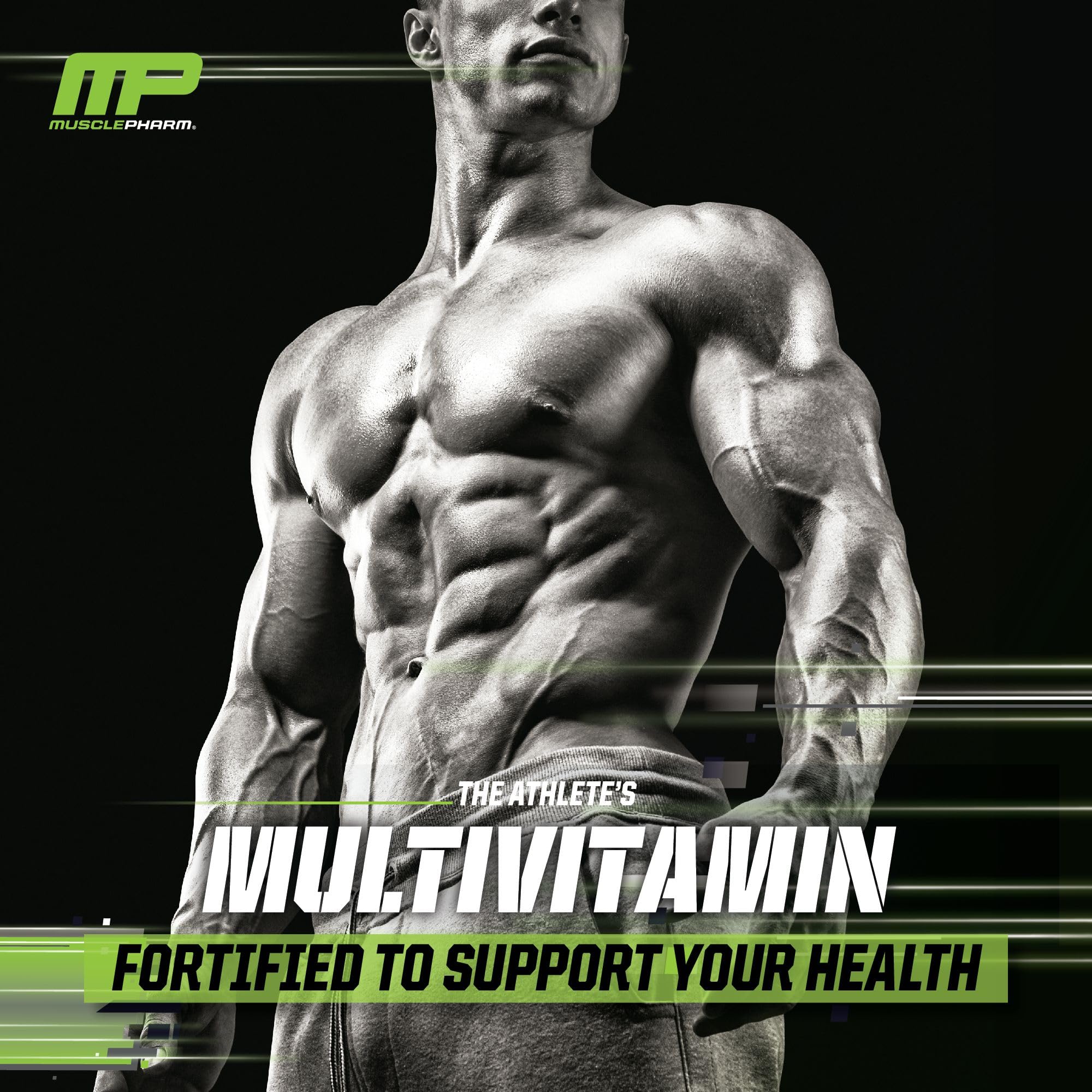 GMP-certified production seal for MusclePharm Essentials Multi-V+ ensuring quality.