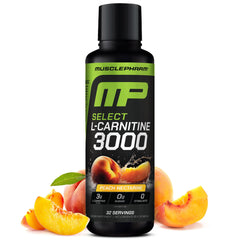 MusclePharm L-Carnitine 3000 bottle displayed for daily workouts