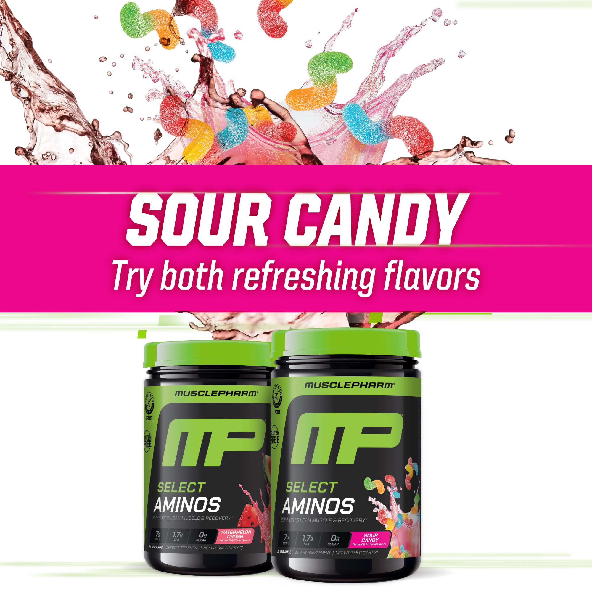 Packaging display emphasizes quality and complete amino acid blend