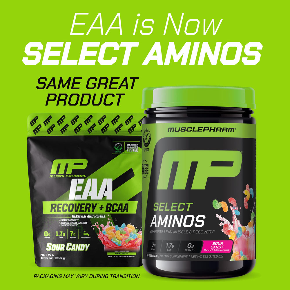 Sour Candy powder scoop ready for post-workout recovery and flavor