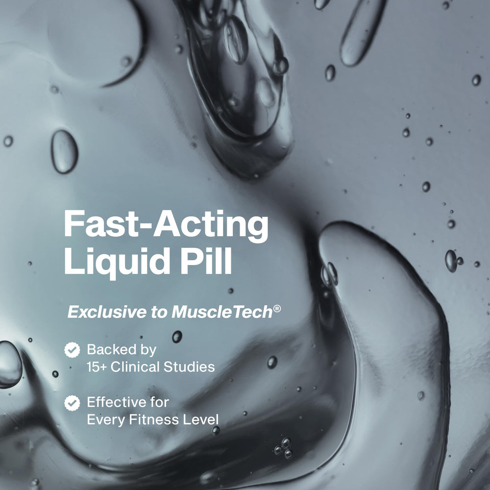 Close-up of Clear Muscle softgels emphasizing fast absorption potential