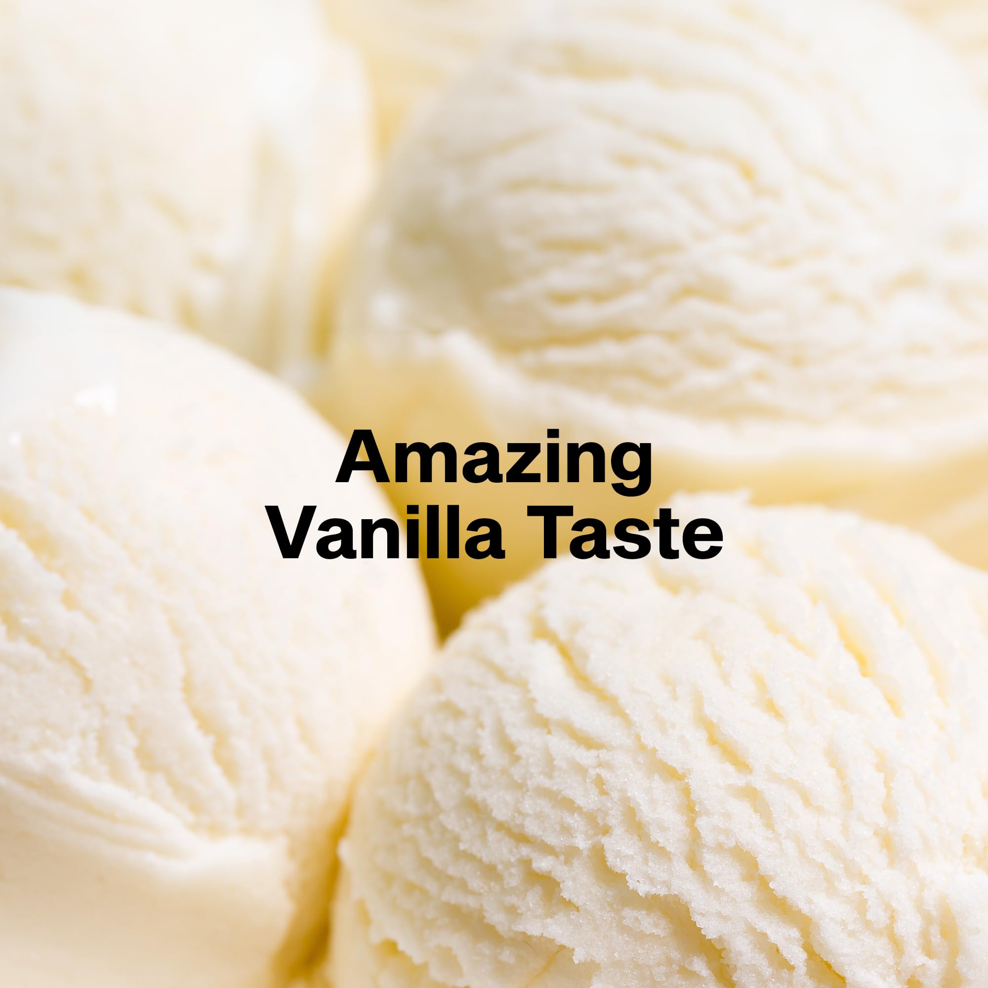 Glass with vanilla shake being prepared for a quick protein boost