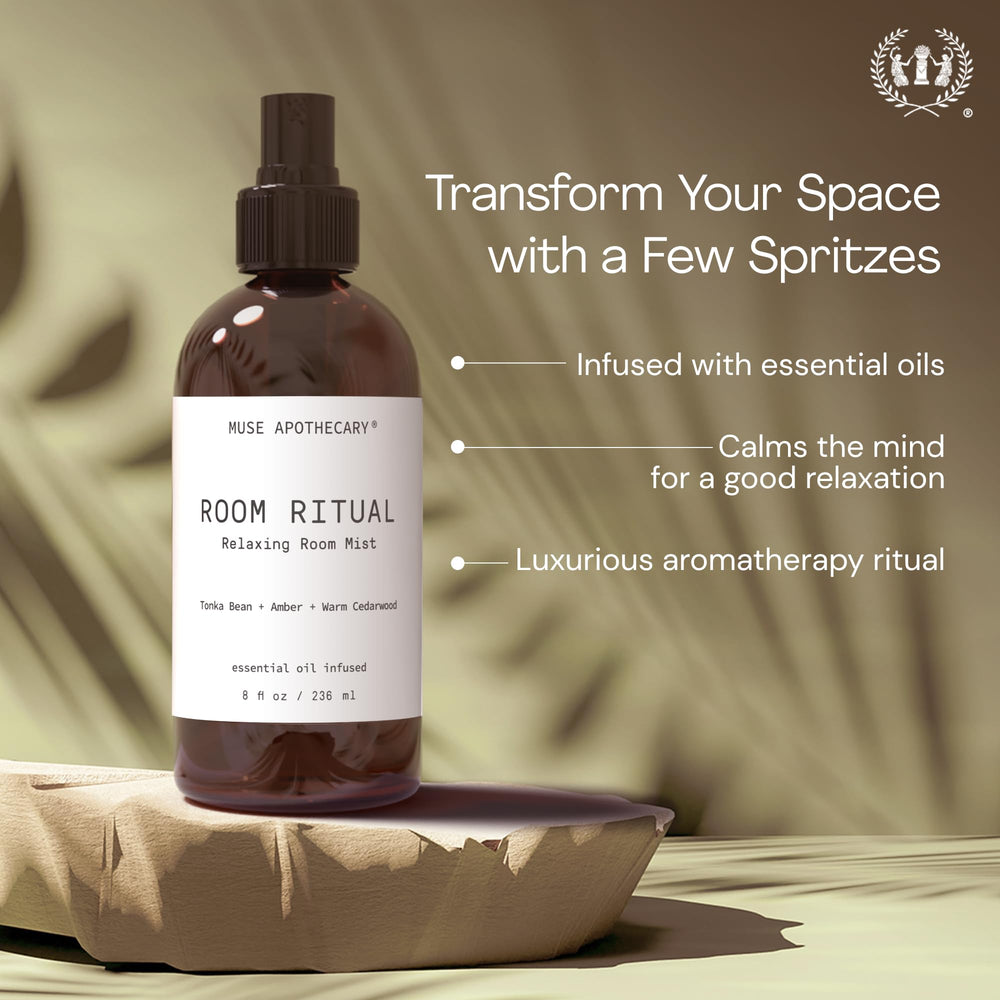 Muse Apothecary aloe eucalyptus lavender bottle with tranquil, spa-inspired aromatics