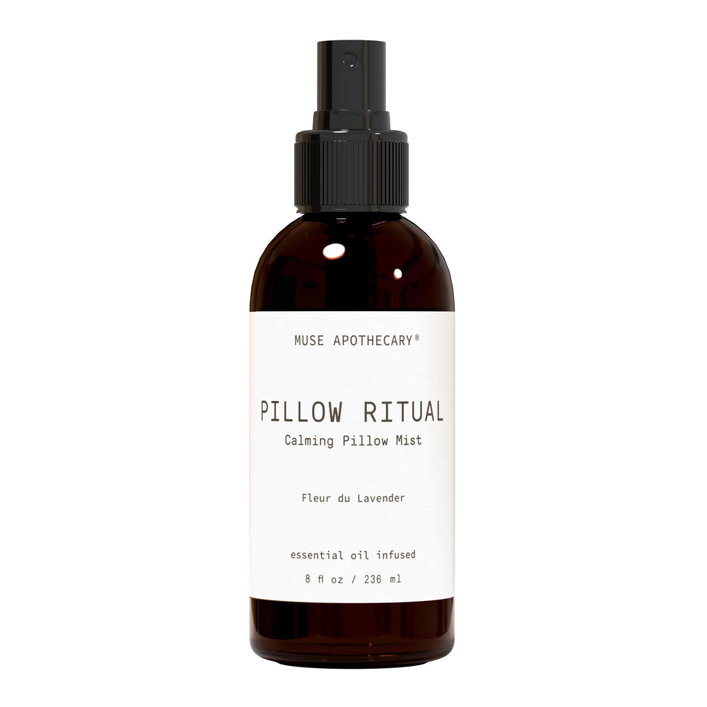 Muse Apothecary Pillow Ritual bottle ready to diffuse calming lavender on linens