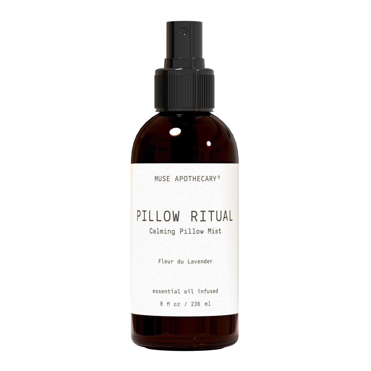 Muse Apothecary Pillow Ritual bottle ready to diffuse calming lavender on linens