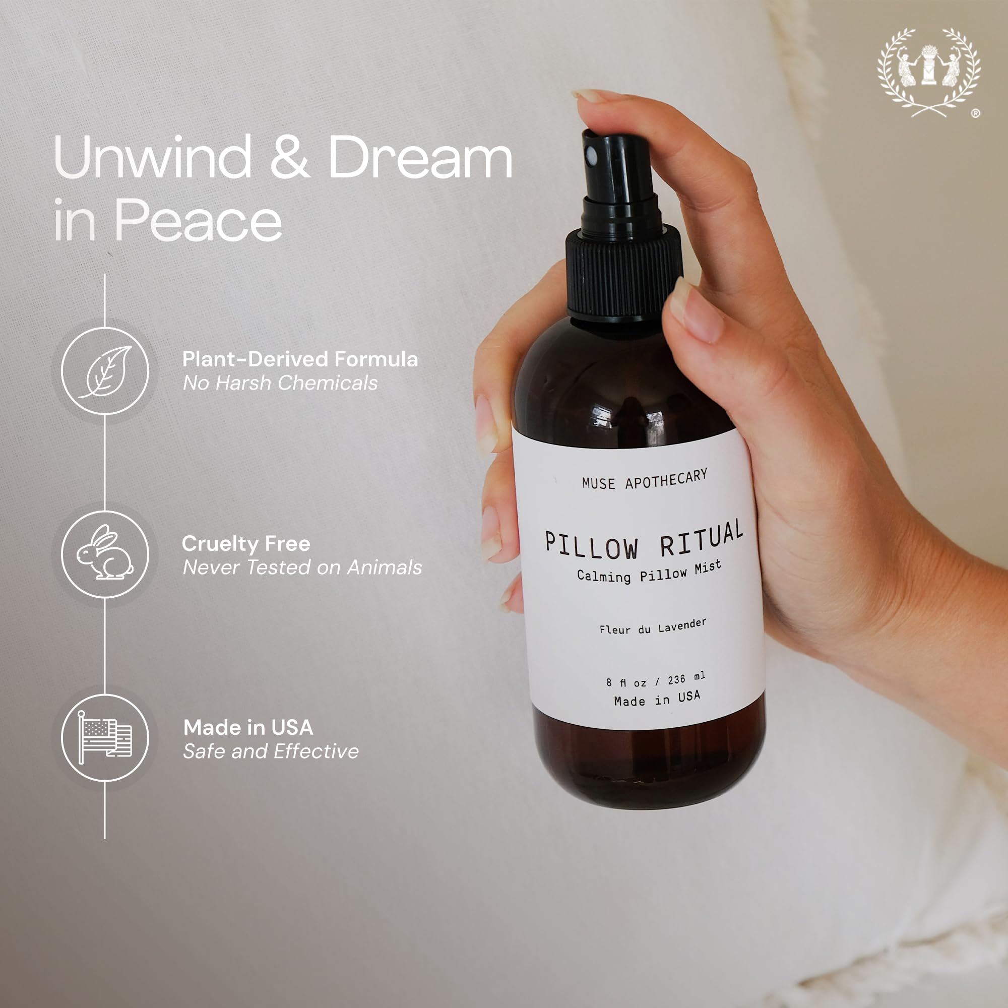 Muse Apothecary closet mist infuses fabrics with serene lavender notes