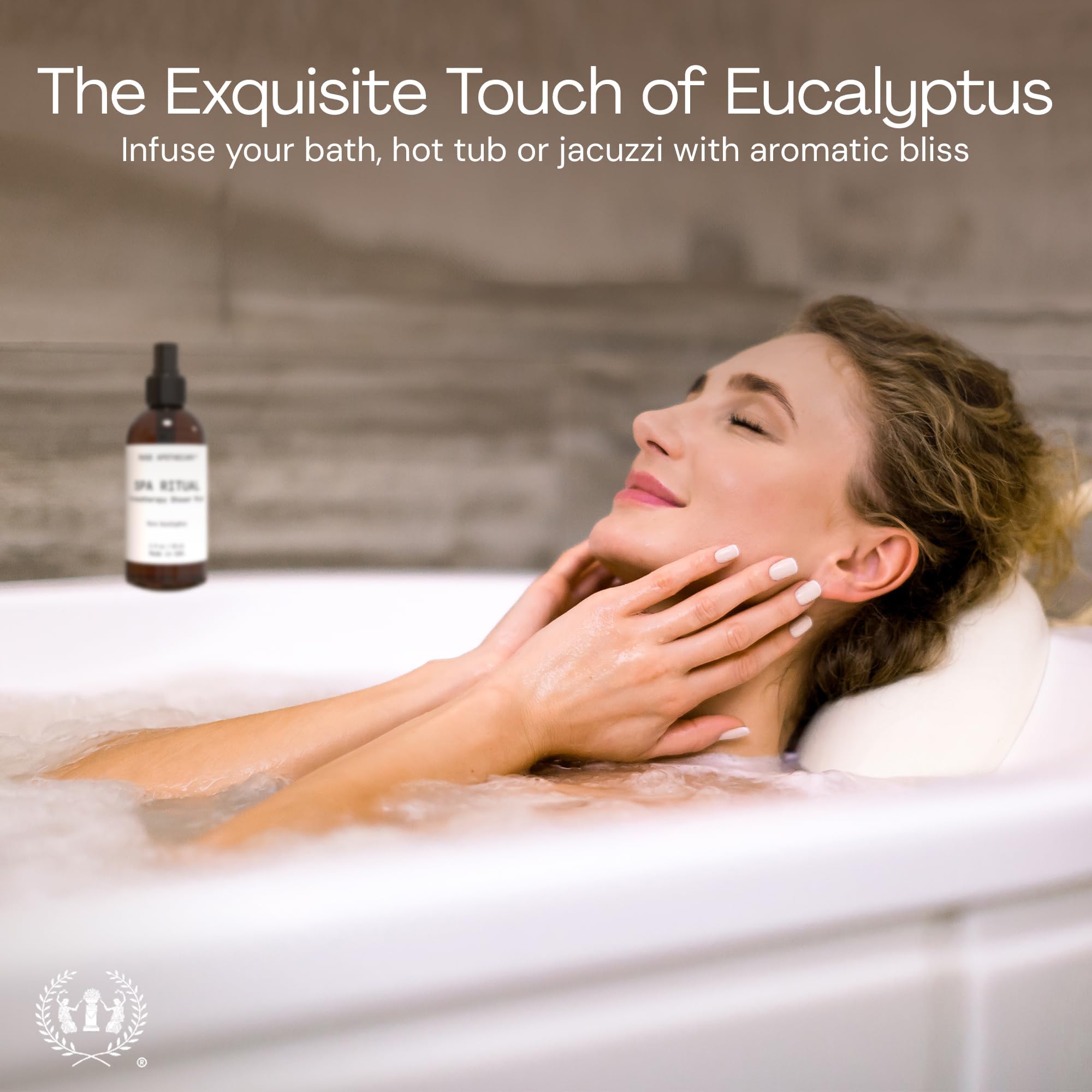 Muse Apothecary Spa Ritual Pure Eucalyptus Shower Mist diffuser use enhances room aroma and calm atmosphere.