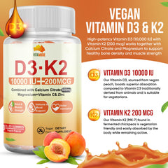 Muse Celtic Minerals D3+K2 gummies in peach flavor for convenient daily use.