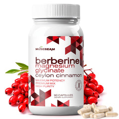 MuseBeam berberine-hcl capsules ready for daily energy support.