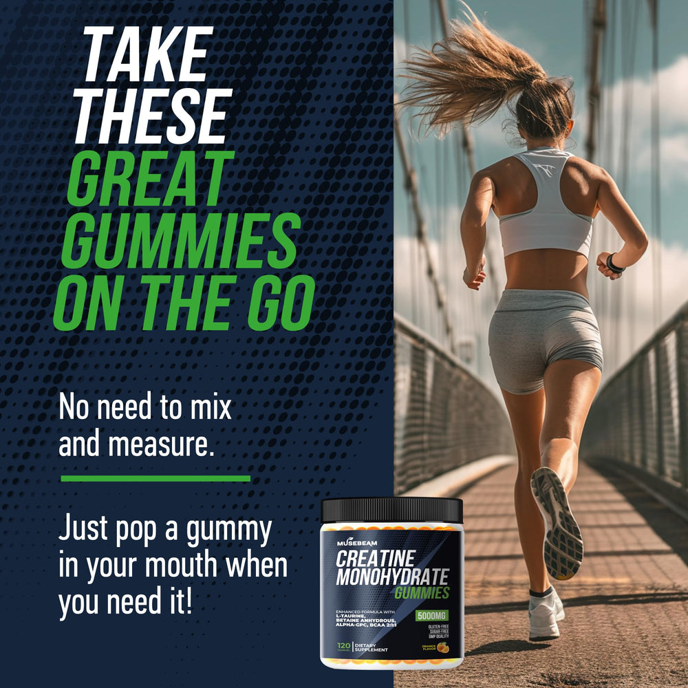 Orange-flavored Musebeam gummies look tasty for daily supplementation.