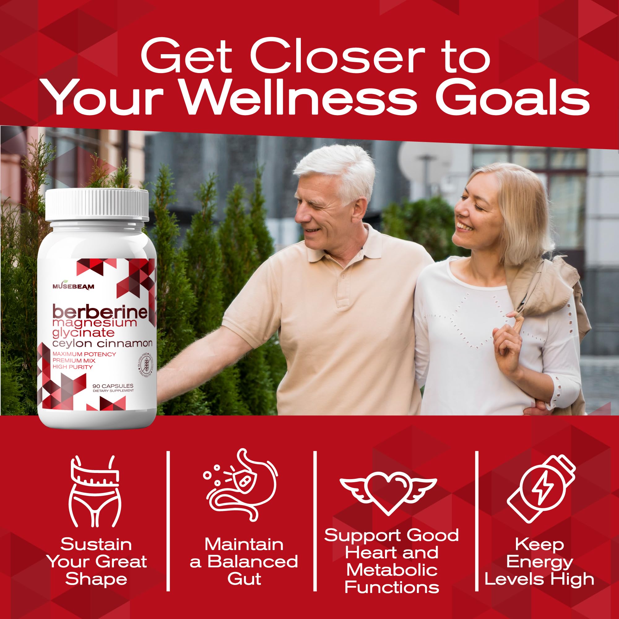 MuseBeam magnesium-glycinate capsules support absorption and overall wellness.