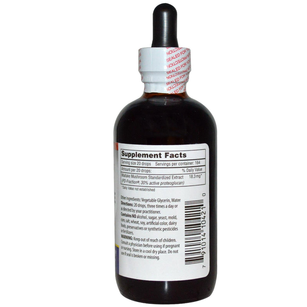 Close-up pour of Grifron Maitake D Fraction 120ml highlighting precise dosing.