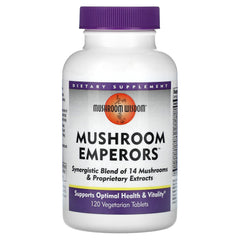 Mushroom Wisdom Mushroom Emperors 120-count front view for daily vitality
