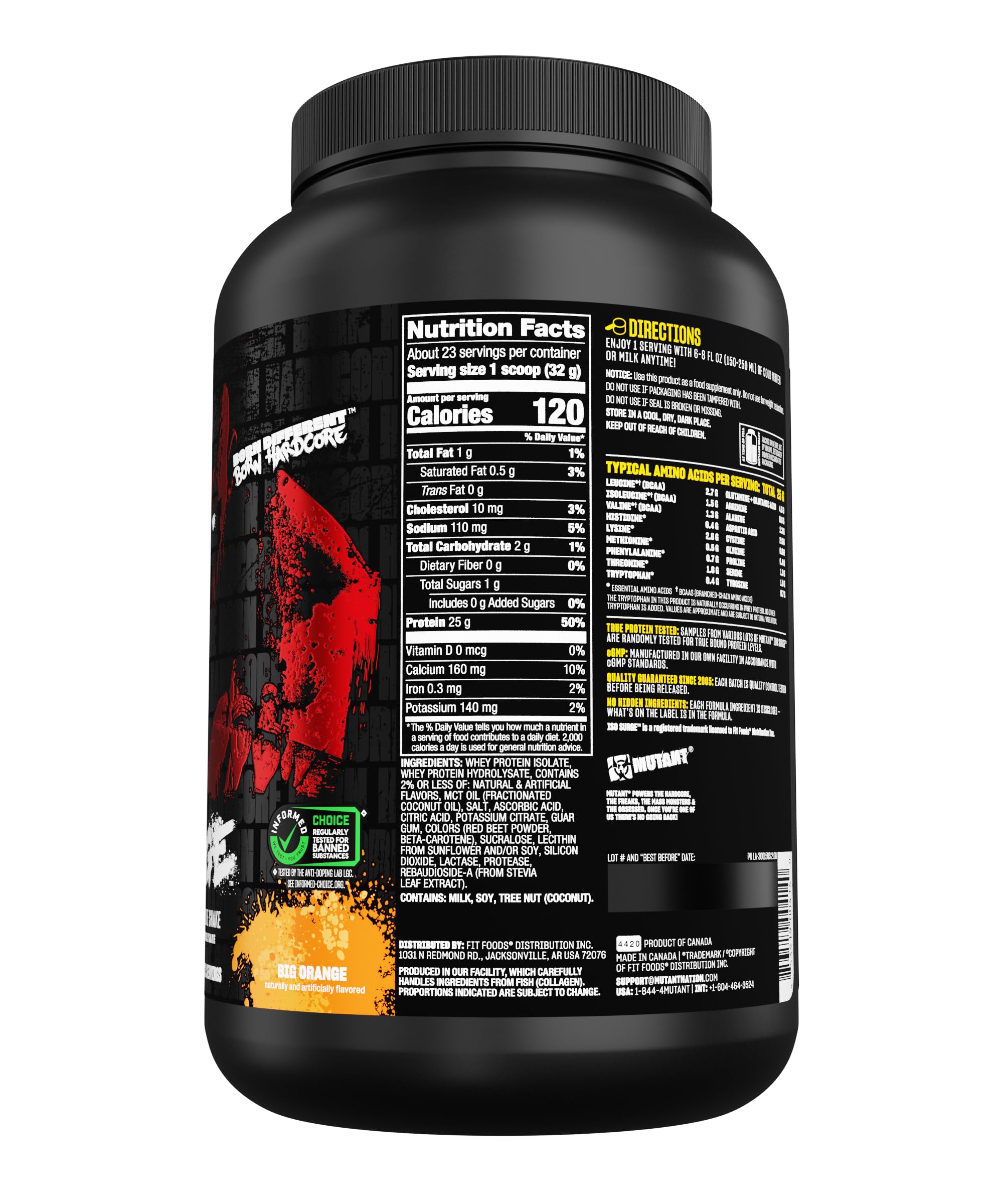 Mutant ISO Surge product line supporting bulk and strength goals
