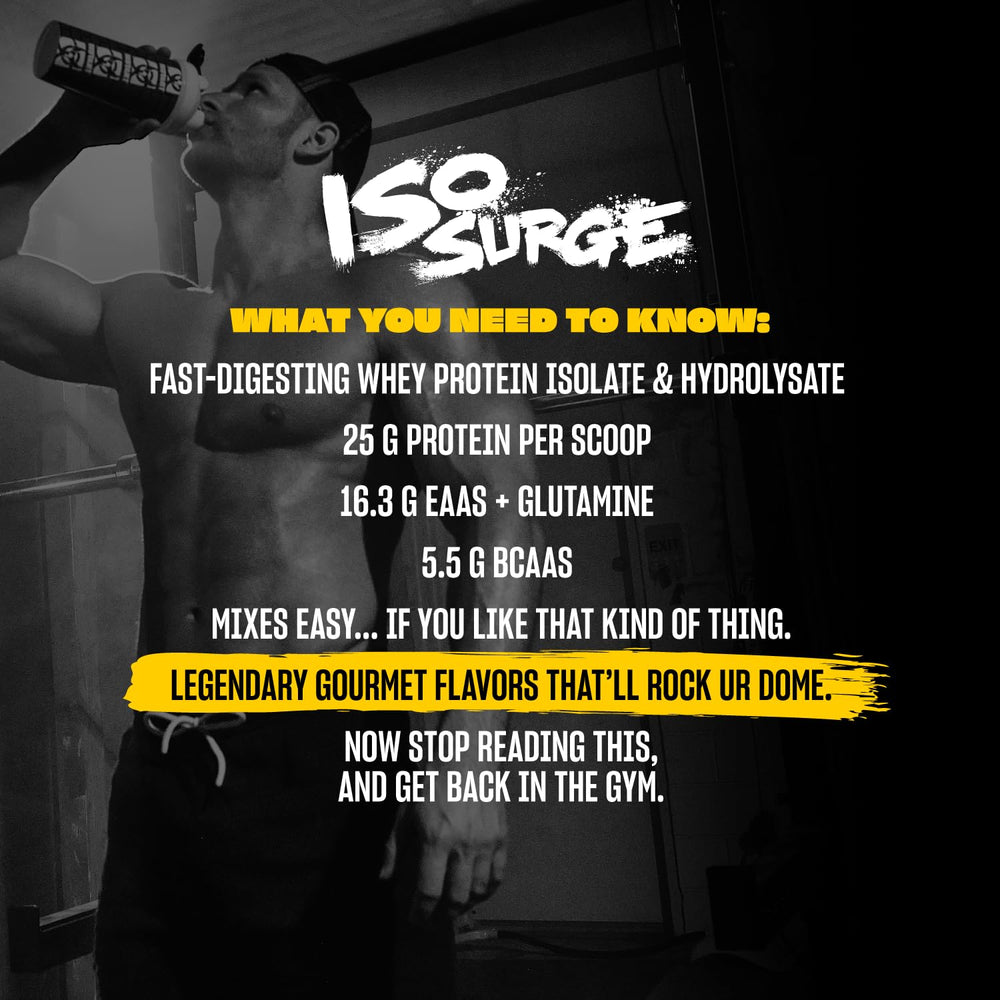 Mutant ISO Surge whey shaker with chocolate shake ready to drink