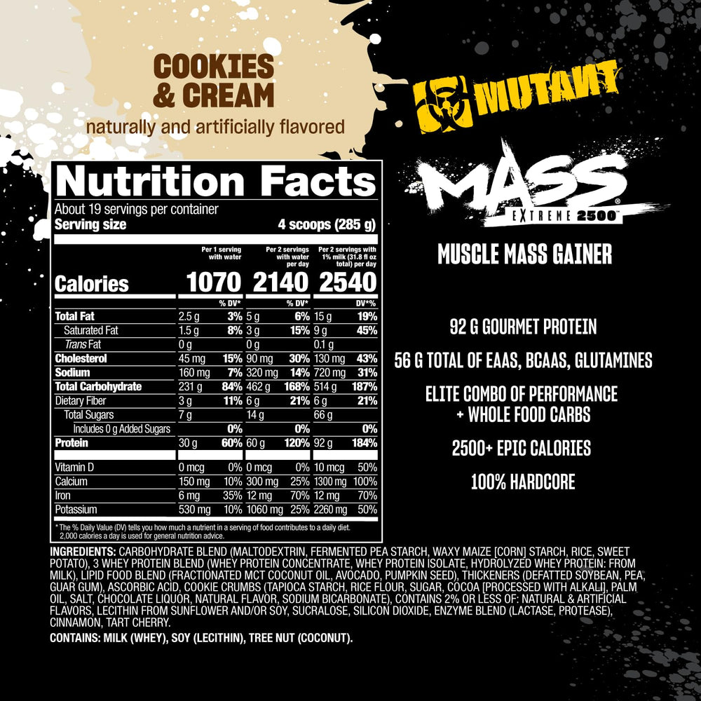 Creamy Mutant Mass Extreme Gainer shake poured.