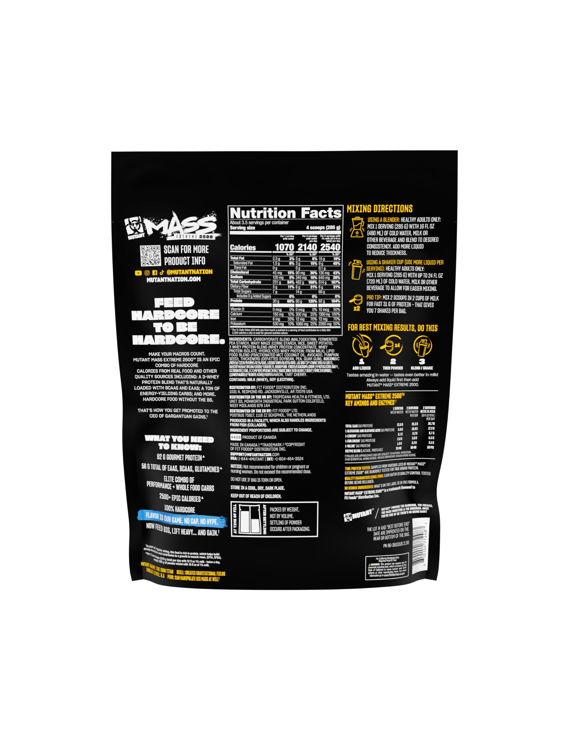 Mutant Mass Extreme Gainer Vanilla shake highlighting creamy flavor and post workout use