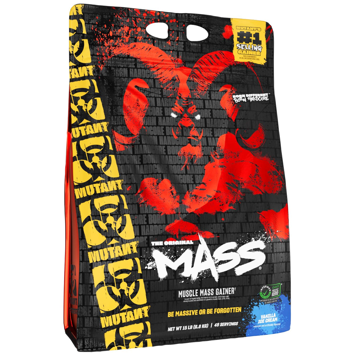 Mutant Mass vanilla ice cream tub for high calorie gains